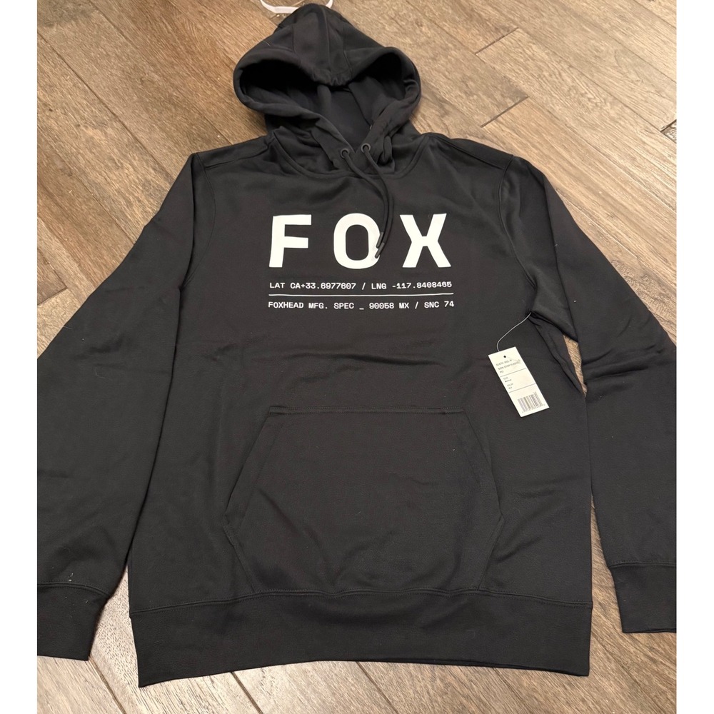 Fox Racing Hoodie Men Medium Black Non Stop Fleece Pullover Logo 31676-001